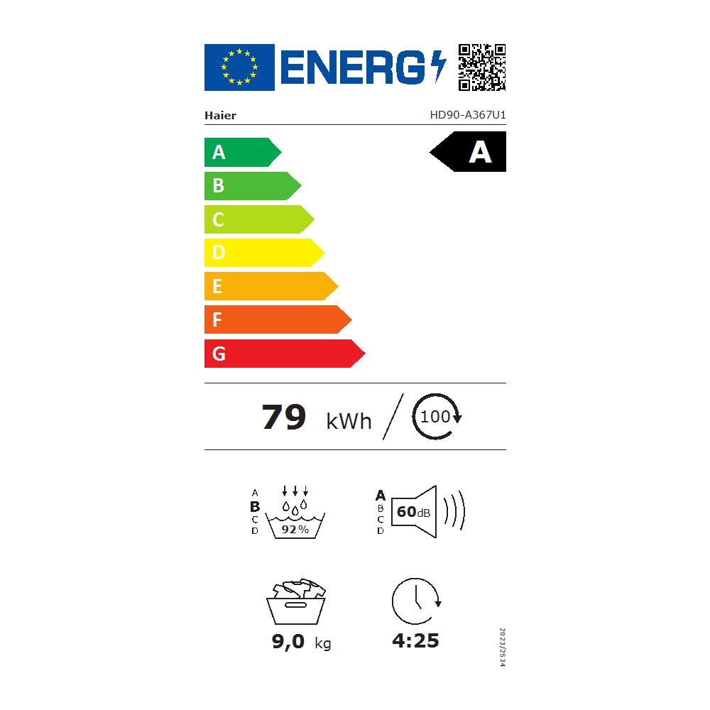 X Series 7, Asciugatrice 9 KG, Classe A, Bianco, AI PowerInverter, I-Refresh, Wi-Fi, Smart AI, HD90-A367U1-IT - Foto 2