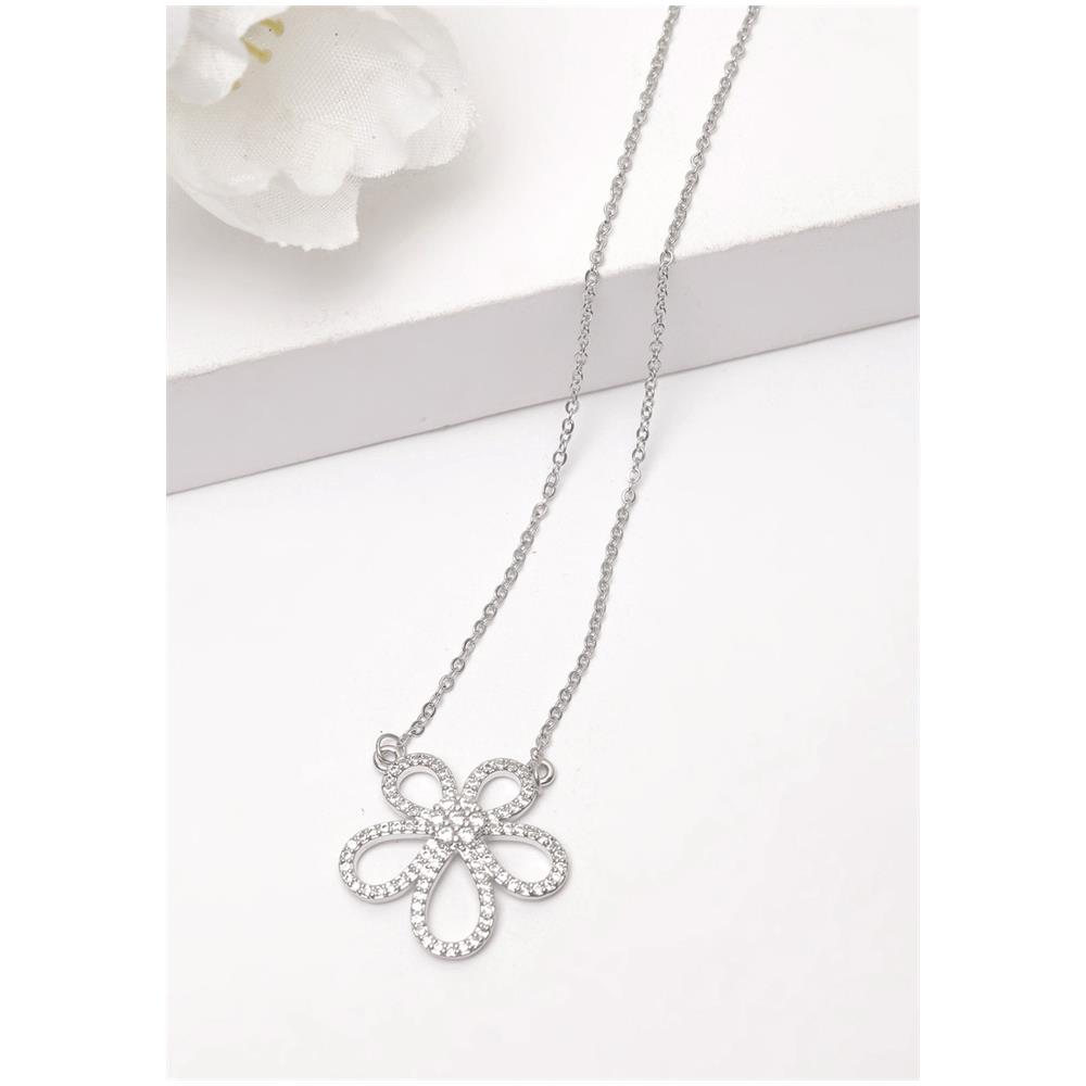 Collana Bianca con Cristalli Floreali - Foto 2