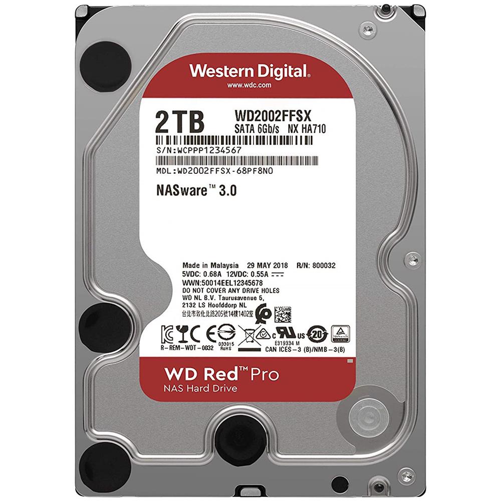 Hard Disk per NAS WD Red Pro 2 TB 3.5" Interfaccia Sata III 6 Gb / s Buffer 64 Mb 7200 rpm - Foto 2
