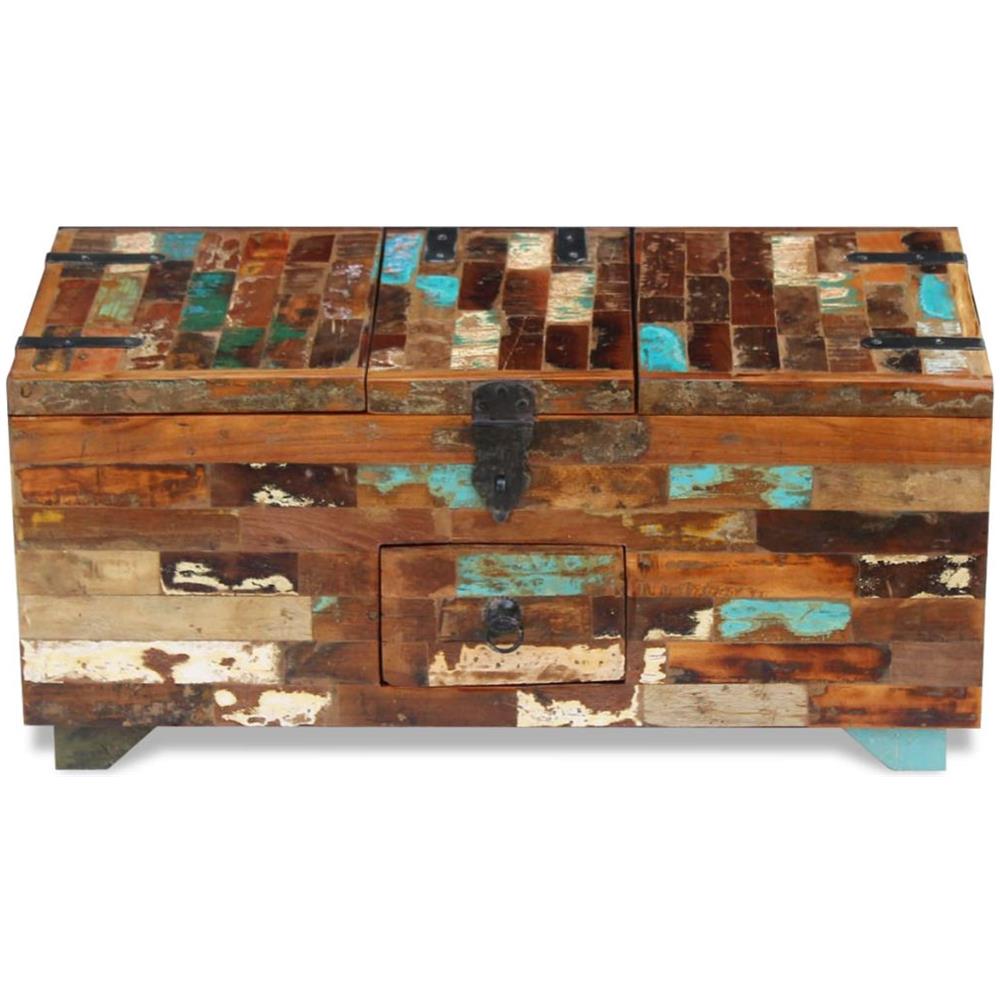 vidaXL Cassa Tavolino da caff/è Contenitore 80x40x35 cm in Legno di Recupero