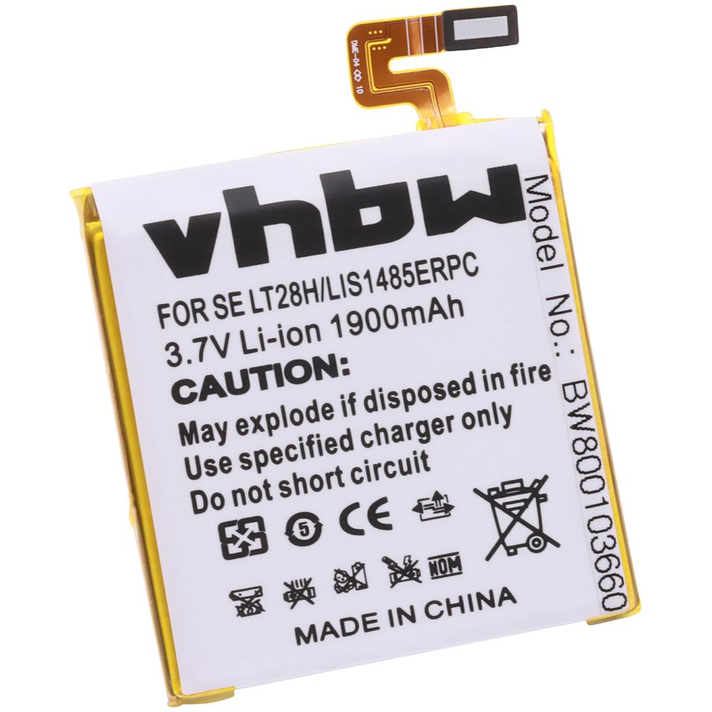 Batteria Li-polymer Per Sony Ericsson Aoba, Lt28, Lt28at, Lt28h, Lt28i Etc. Sostituisce 1251-9510.1, 1251-9510.1c, Lis1485erpc 1900mah - Foto 2