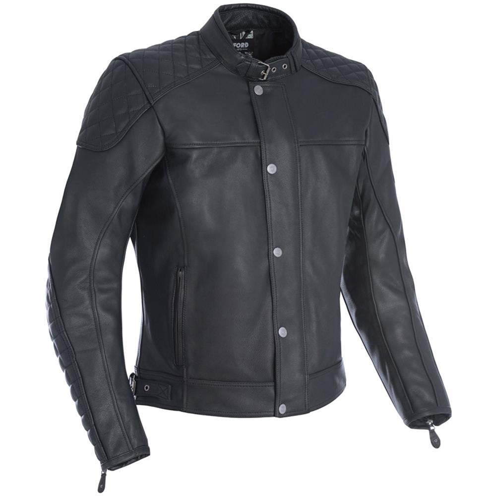Giacca Moto In Pelle Hampton Nero (s, Nero) - Foto 1