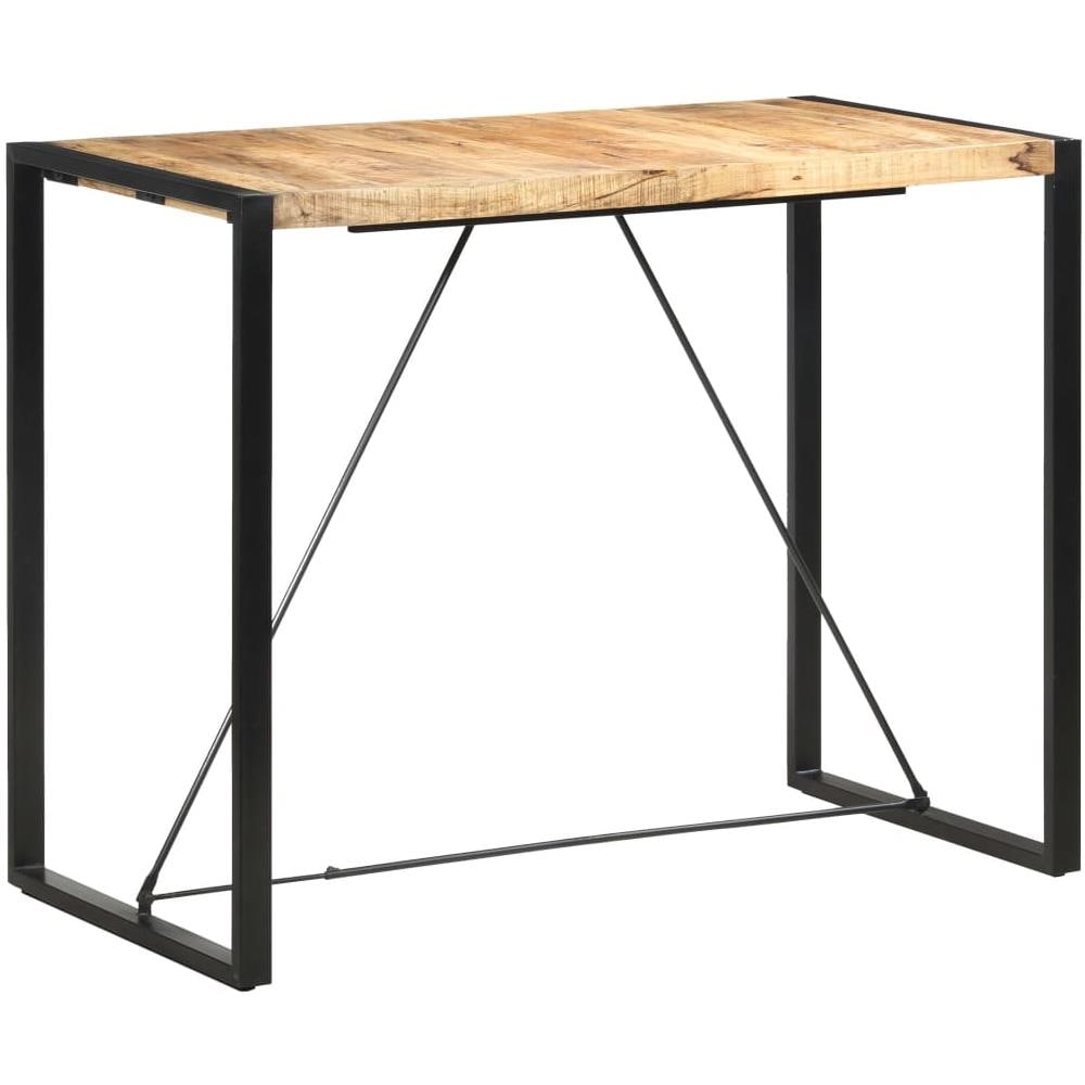 Tavolo Da Bar 140x70x110cm In Legno Massello Di Mango - Foto 8