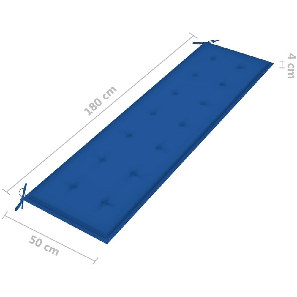 Cuscino Per Panca Da Giardino Royal Blu 180x50x4 Cm In Tessuto - Foto 6