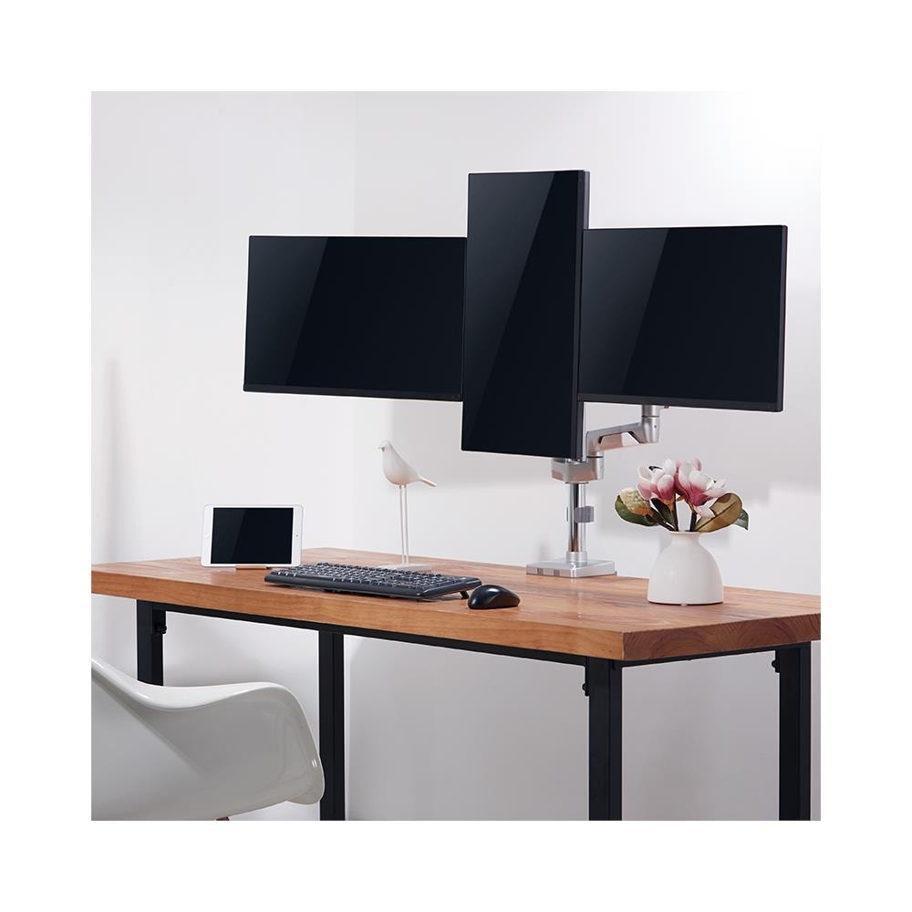 Bp0090 Supporto Da Tavolo Per Tv A Schermo Piatto 68,6 Cm (27"") Morsa Argento - Foto 6