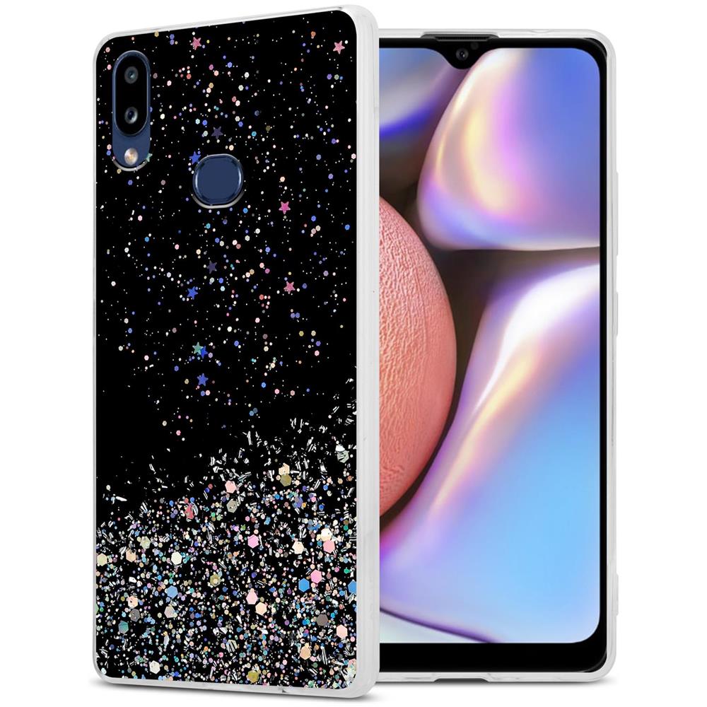 Custodia Compatibile Con Samsung Galaxy A10s / M01s In Nero Con Glitter - Coperchio Protettivo In Silicone Tpu Flessibile Con Glitter Scintillanti - Foto 1