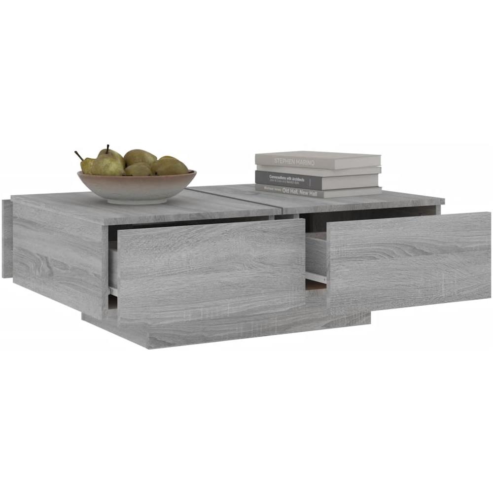 Tavolino Da Salotto Grigio Sonoma 90x60x31 Cm Legno Multistrato - Foto 7