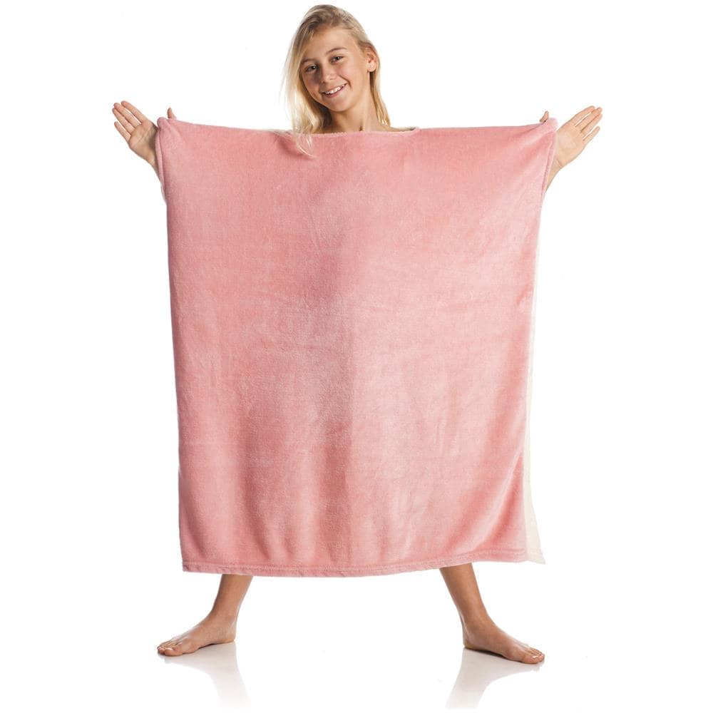 Coperta Indossabile Per Bambini Double Face Rosa Rosa - Foto 1