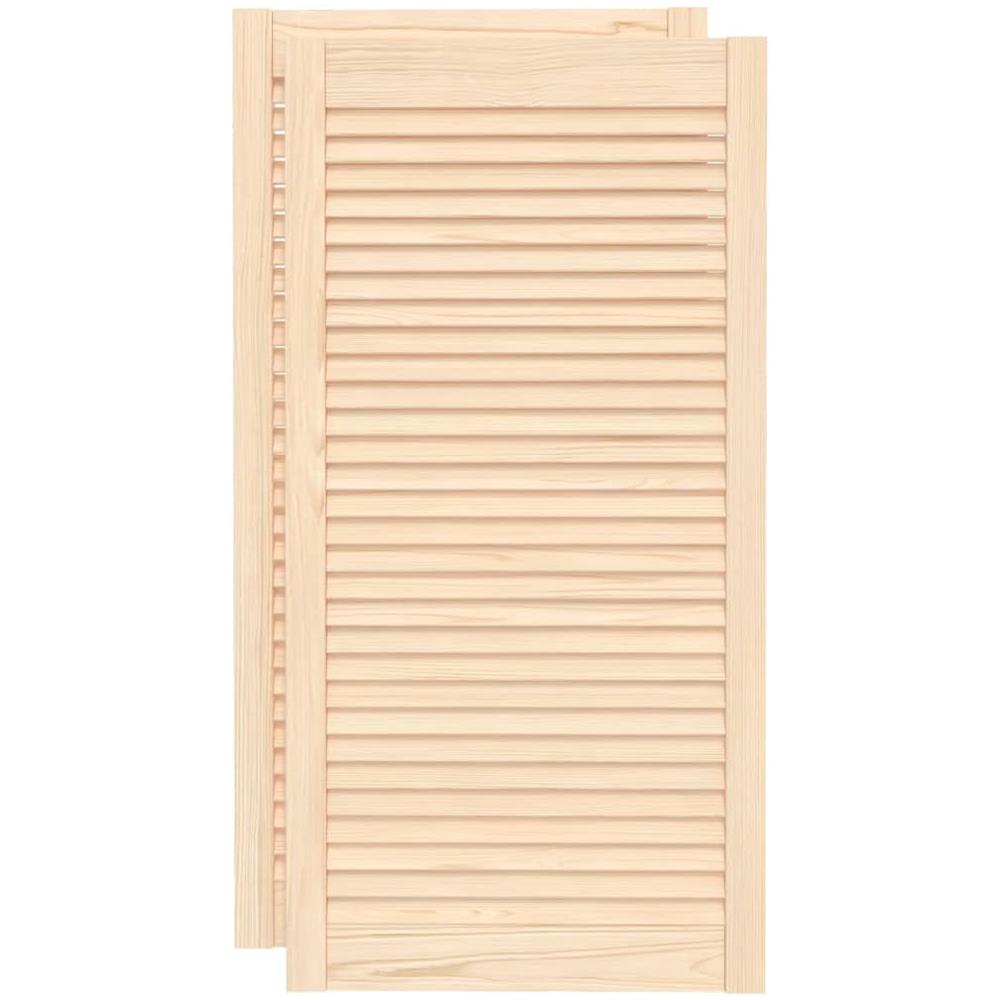 Ante con Design a Lamelle 2 pz 99,3x49,4 cm in Legno di Pino - Foto 1