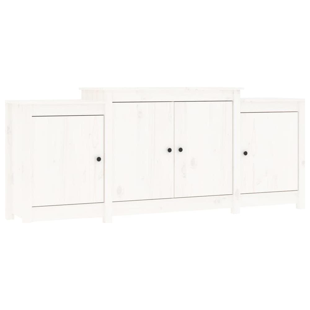 Credenza Bianca 164x37x68 cm in Legno Massello di Pino - Foto 2