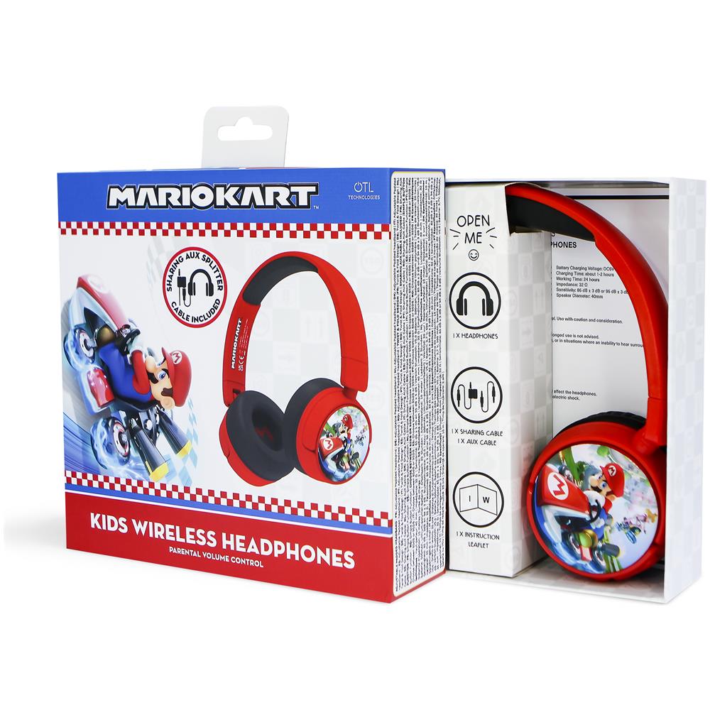 Super Mario Mario Kart Auricolare Con cavo e senza cavo A Padiglione Giocare Bluetooth Rosso - Foto 13
