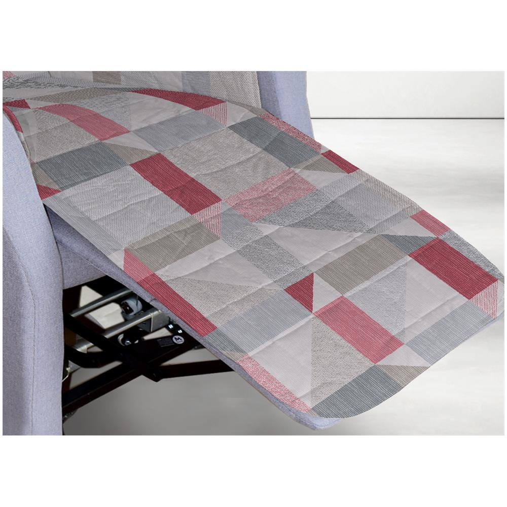Copripoltrona Reclinabile Trapuntata Atene Poltrona Relax Astratta Linea Pensieri Delicati Poltrona Rosso - Foto 2