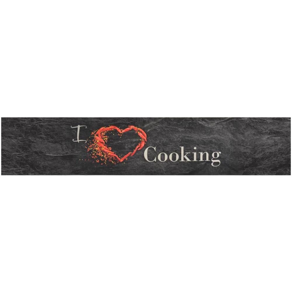 Tappeto Da Cucina Lavabile Nero Cucinare 60x300 Cm Velluto - Foto 2