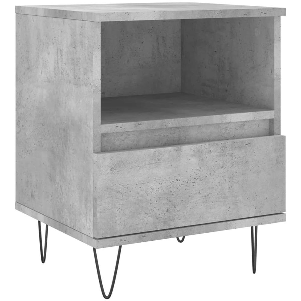 Comodino Grigio Cemento 40x35x50 Cm In Legno Multistrato - Foto 2