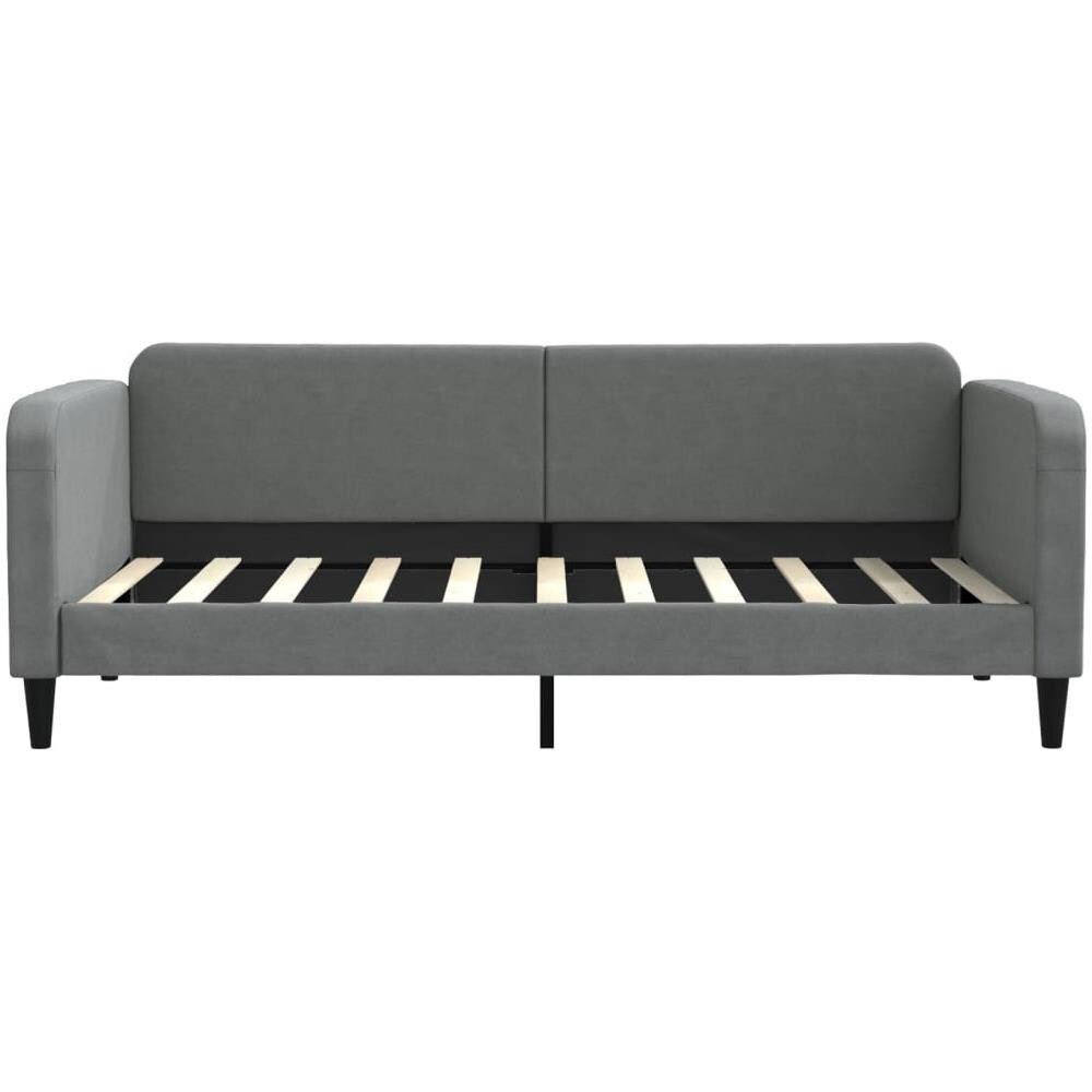 Letto Da Giorno Grigio Scuro 90x190 Cm In Tessuto - Foto 2