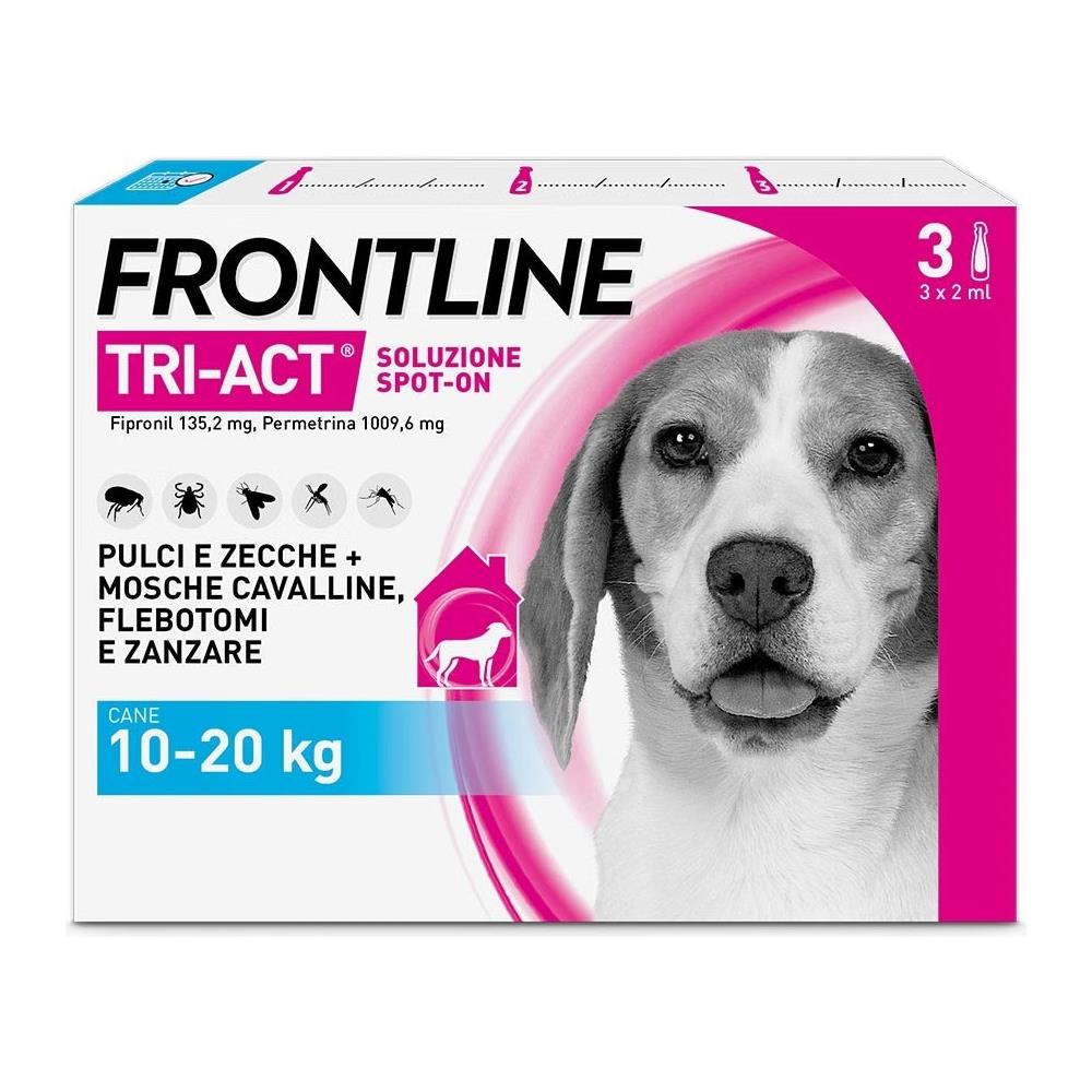 Tri Act X3 Pipette, Antiparassitario per Cani e Cuccioli (Taglia M 10 20 kg) Contro Pulci, Zecche, Zanzare, Pappataci e Leishmaniosi - Foto 1