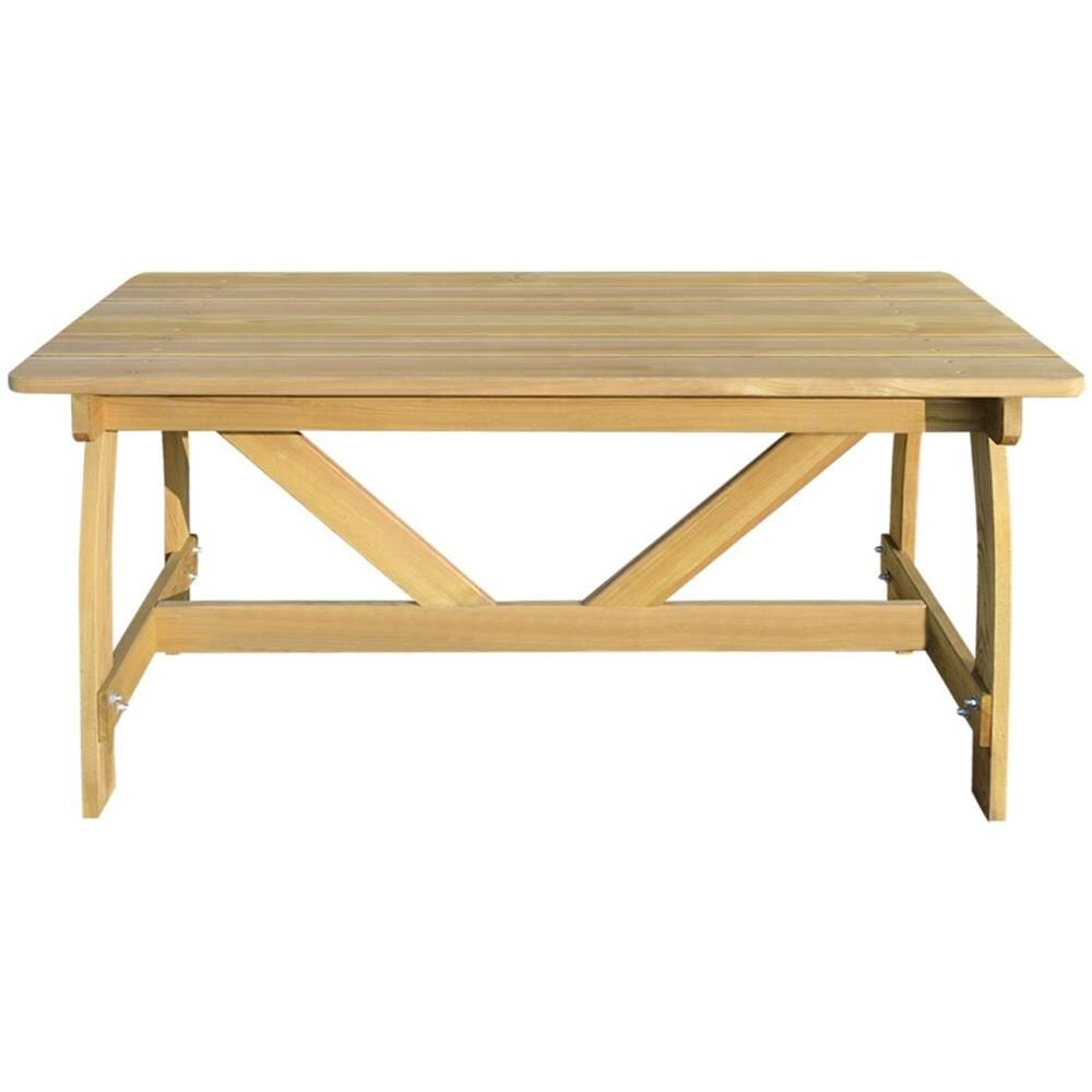 Tavolo Da Giardino In Legno Di Pino Impregnato - Foto 2