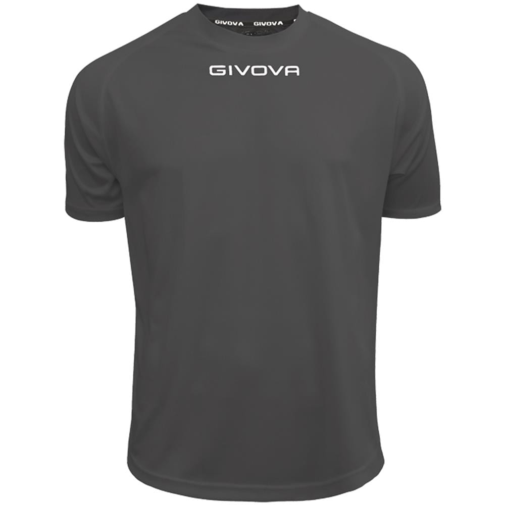 T - Shirt Givova One Givova Grigio Scuro Corsa Sport Uomo Staff Running Jogging Allenamento Relax Calcio Calcetto Torneo Scuola Sport - Taglia 3xs - Foto 1