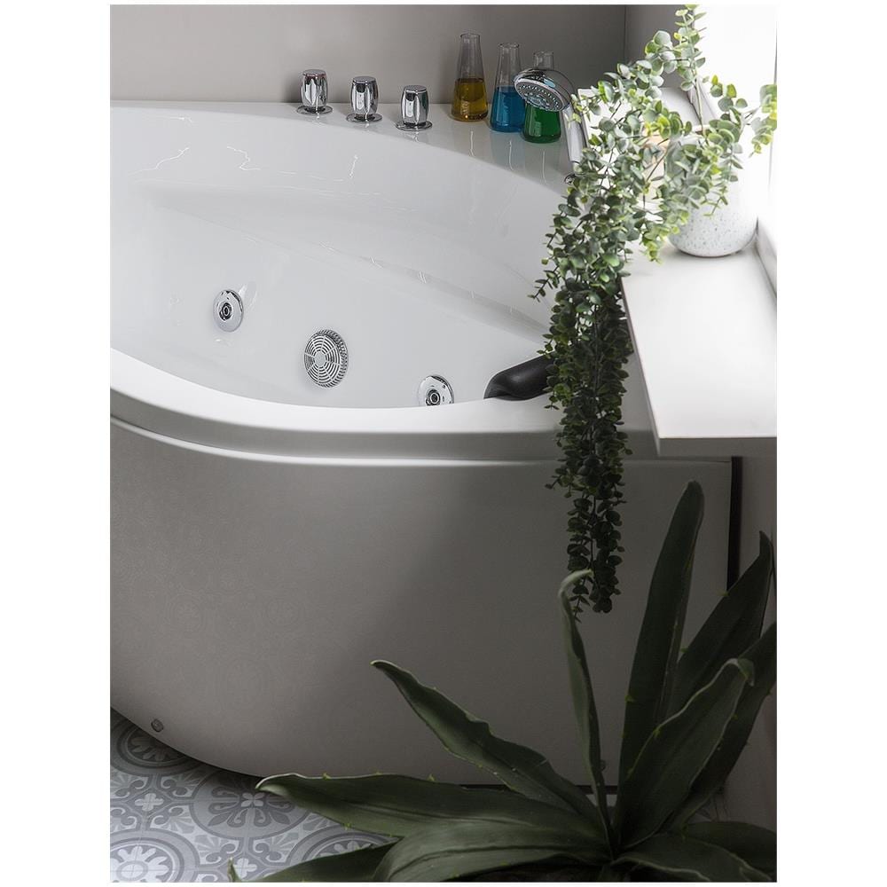 Vasca Da Bagno Idromassaggio Angolare Bianca Meves - Foto 2