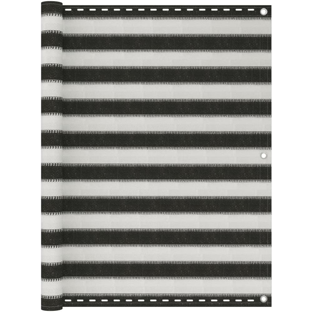 Paravento da Balcone HDPE 120x400 cm Antracite e Bianco - Foto 1