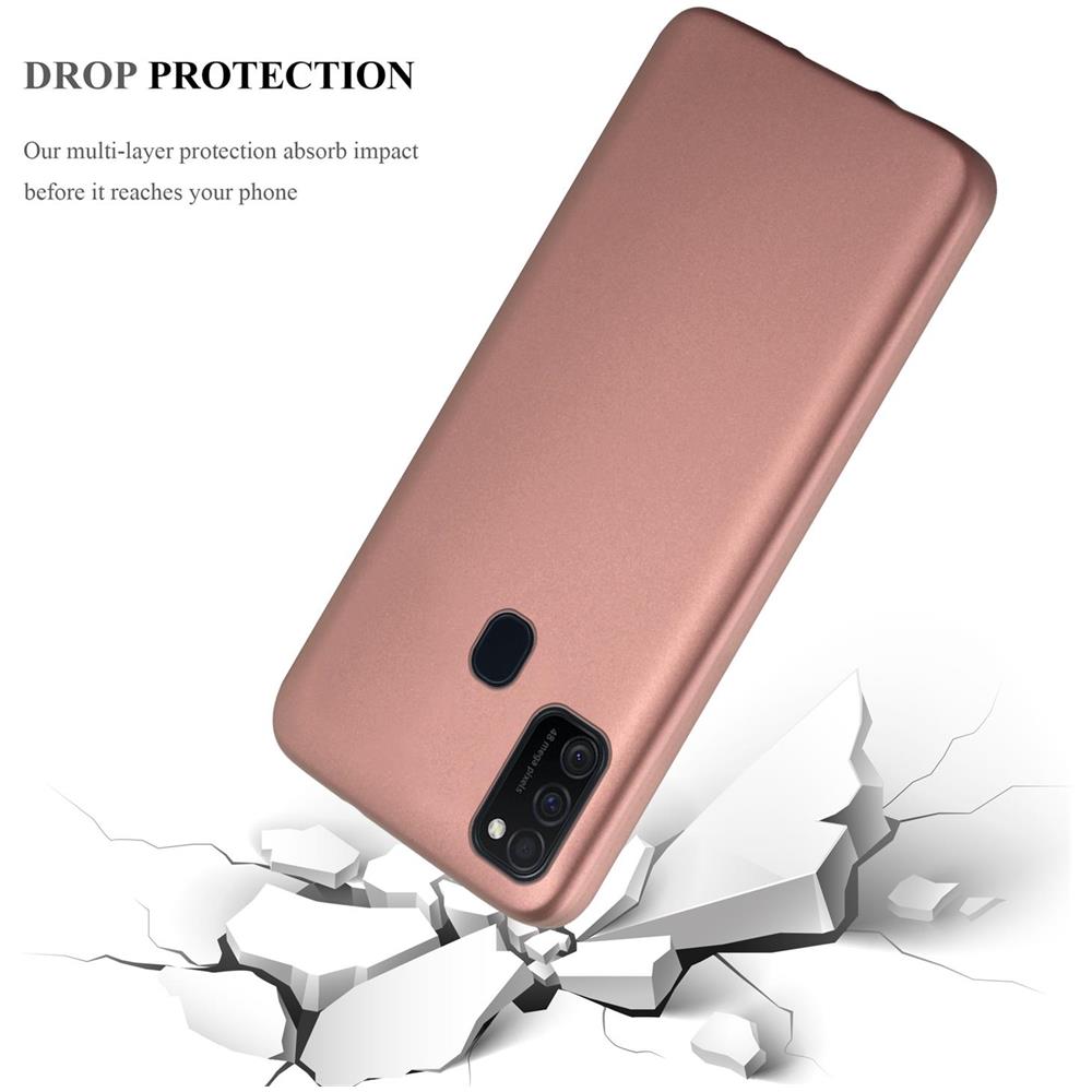 Custodia Compatibile Con Samsung Galaxy M21 / M30s In Oro Rosa Metallico - Coperchio Protettivo In Silicone Tpu Flessibile - Foto 7