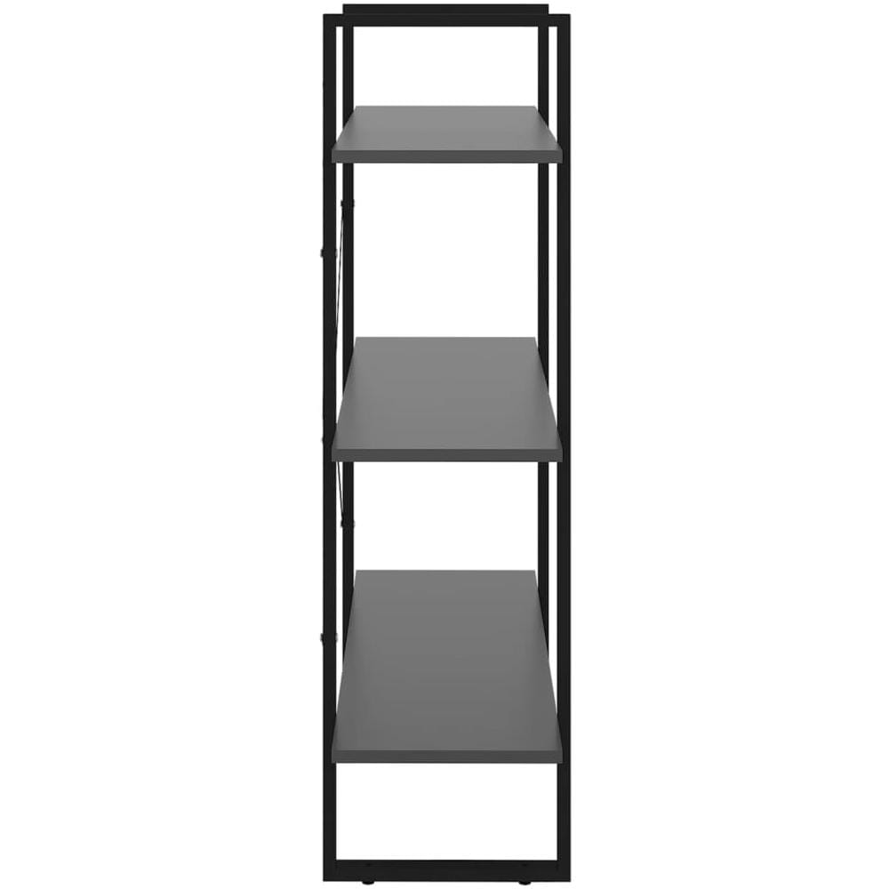 Libreria Grigia 80x30x105 cm in Legno Multistrato - Foto 5