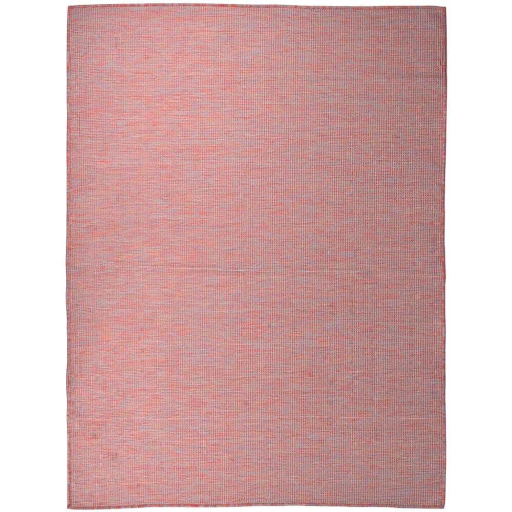 Tappeto Da Esterni A Tessitura Piatta 120x170 Cm Rosso - Foto 1