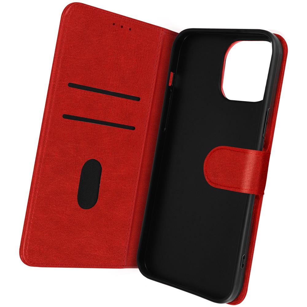 Custodia Per Iphone 14 Pro Max, Portacarte E Funzione Supporto Rossa - Foto 1