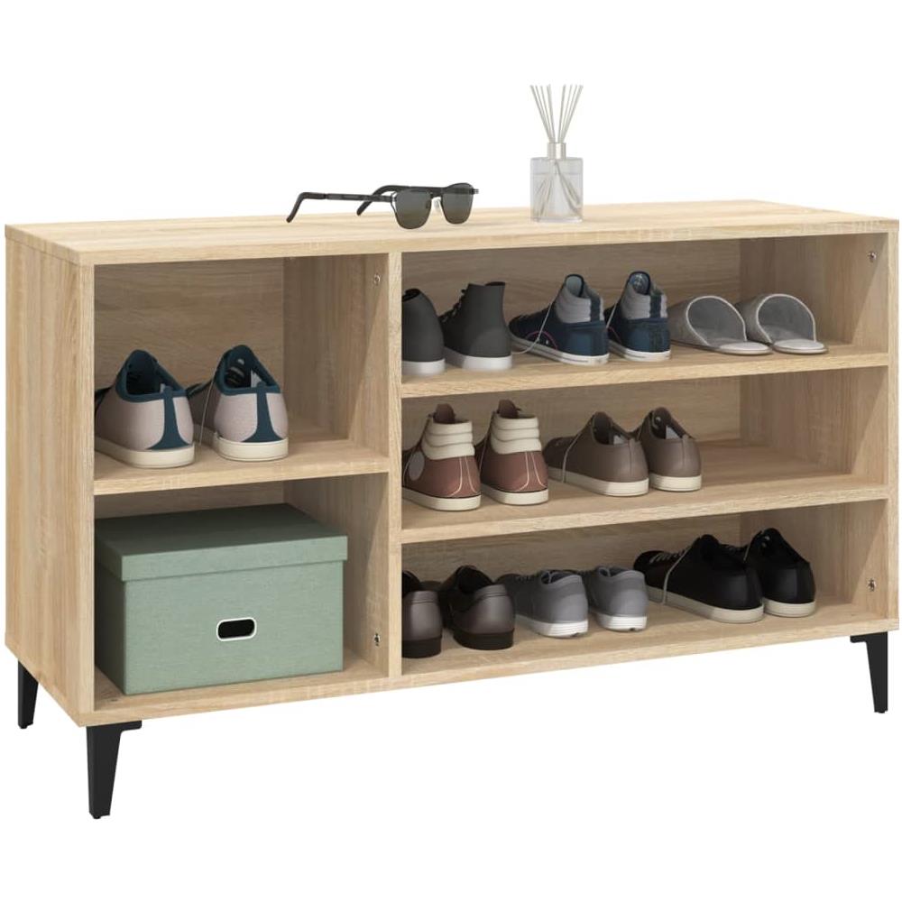 Scarpiera Rovere Sonoma 102x36x60 Cm In Legno Multistrato - Foto 2