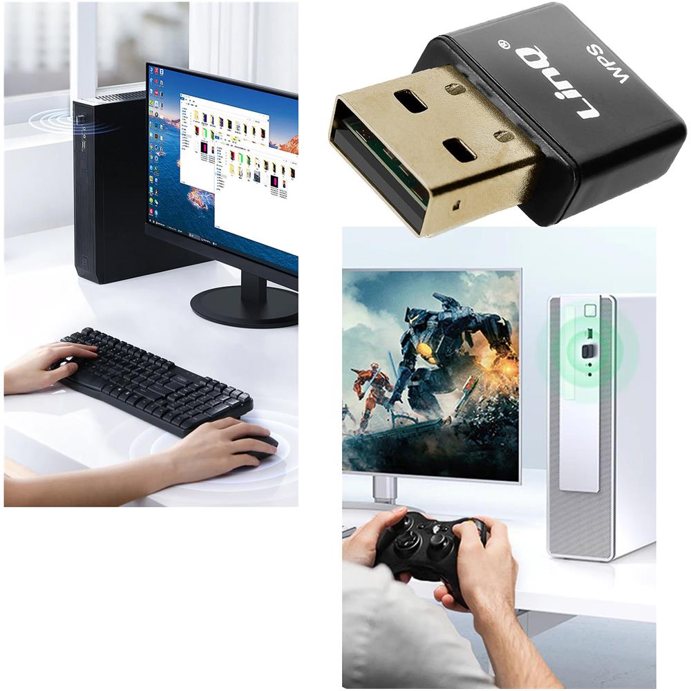 Chiave Usb Wi-fi 300 Mbps Adattatore Di Rete Ultra-compatto Nero Linq - Foto 5