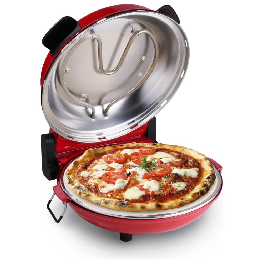 Forno Pizza INN-796R con Termostato Temperatura Max 350°C Potenza 1200W Colore Rosso - Foto 3