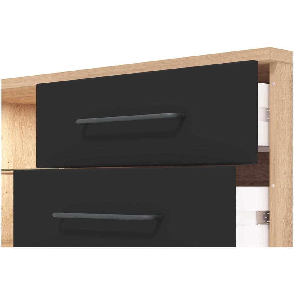 Ellie - Porta Tv Un Anta Tre Cassetti Moderno Minimal In Legno - Foto 2