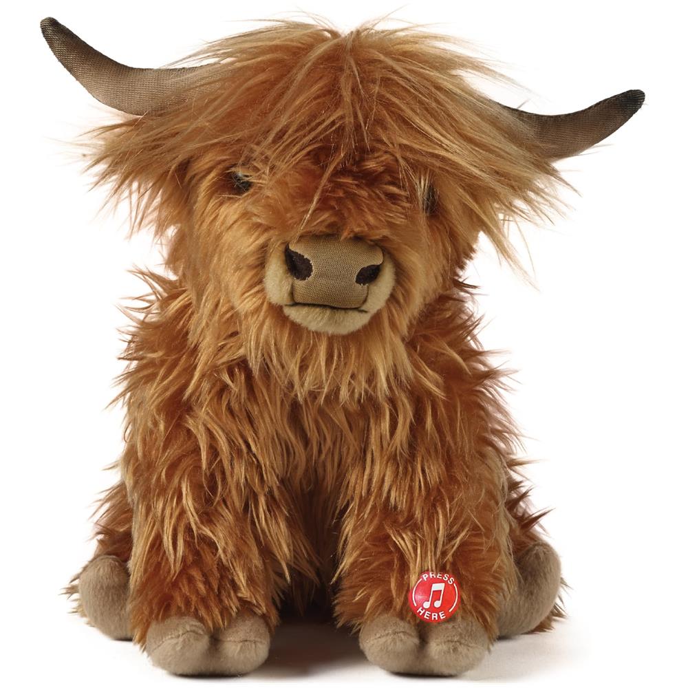 Peluche Mucca Marrone Delle Highland Peluche Soffice Mucca Delle Highland Animale Con Suono Peluche Regalo Per Bambini Ragazzi E Ragazze Peluche Ecologici Naturli 9 Pollici - Foto 2