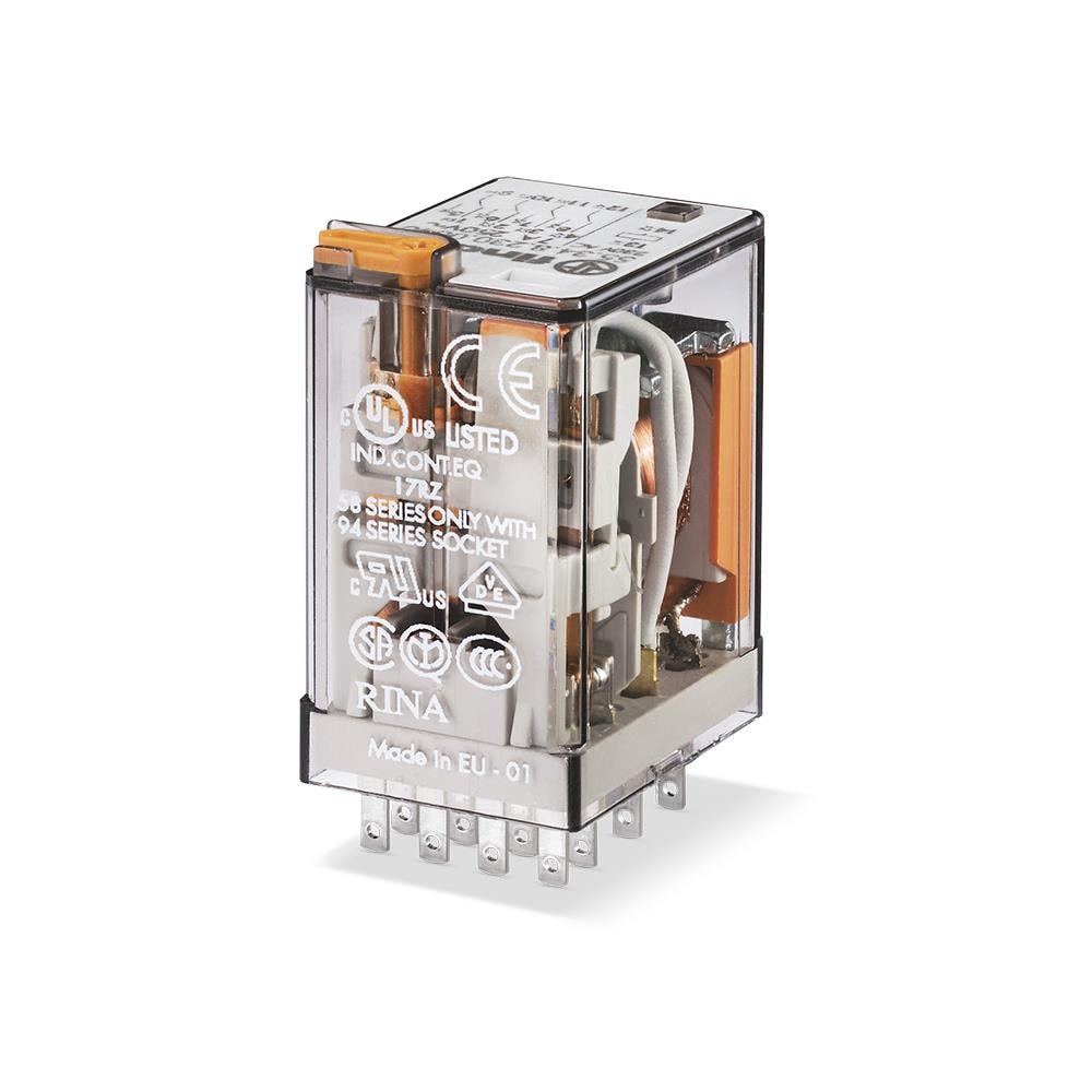 Rele' Industriale 4 Contati 7a 24vdc C /puls.pr+ind.mecc - Finder 553424dc - Foto 1