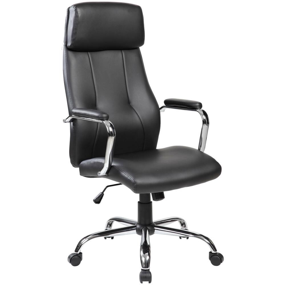 Sedia Da Ufficio Cairns, Poltrona Presidenziale Con Braccioli, Sedia Ergonomica Da Ufficio, 66x62h121/131 Cm, Nero - Foto 1