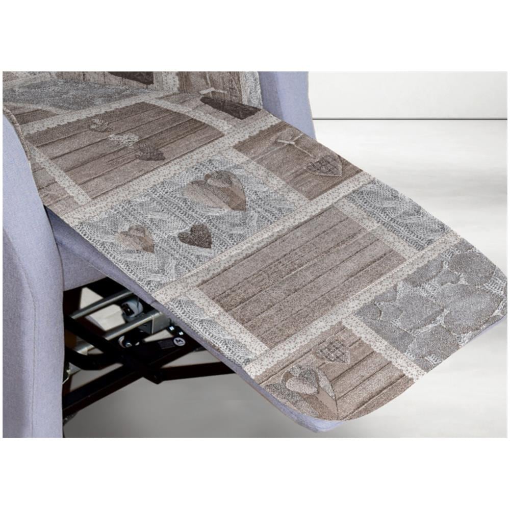 Copripoltrona Reclinabile Trapuntata Shabby Love Poltrona Relax Linea Pensieri Delicati Poltrona Beige - Foto 2