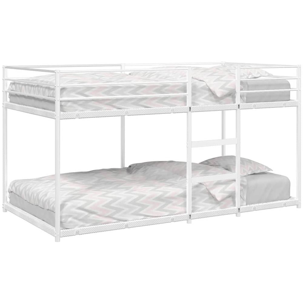 Letto a Castello senza Materasso Bianco 80x200 cm in Acciaio - Foto 2