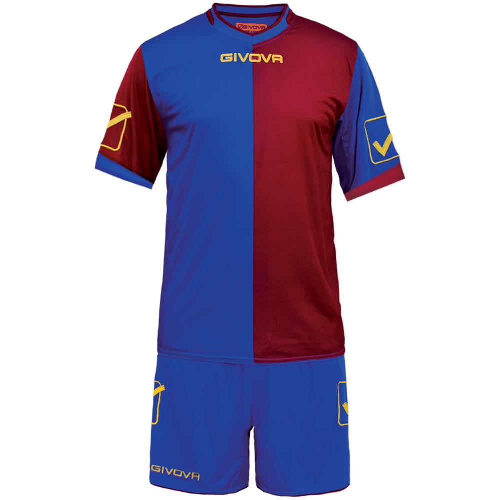 Kit Combo Mc Givova Azzurro / granata Corsa Sport Uomo Staff Running Jogging Allenamento Relax Calcio Calcetto Torneo Scuola Sport - Taglia M - Foto 1