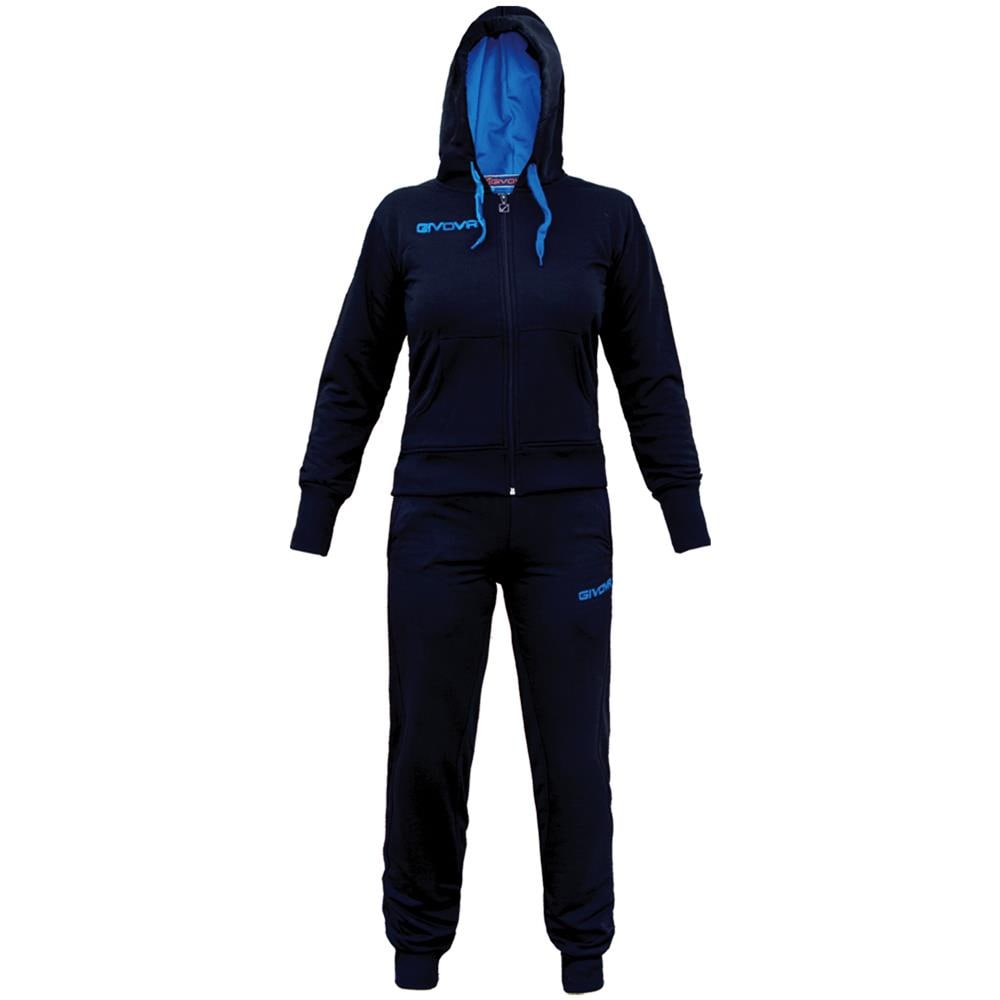 Tuta Lady Completo Di Giacca A Manica Lunga E Pantalone Di Colore Blu / turchese Taglia S - Foto 1
