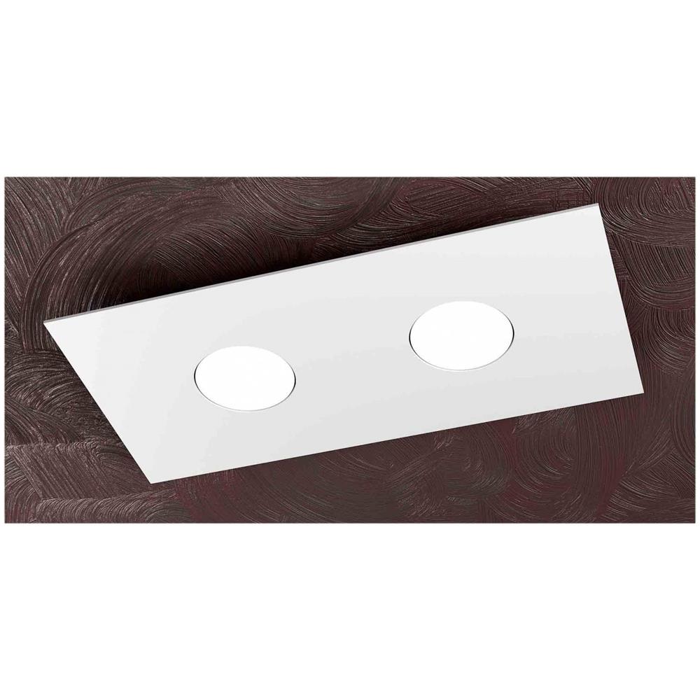 Plafoniera Moderna Led Gx53 Metallo Bianco L 40 X 20 Cm - Foto 1