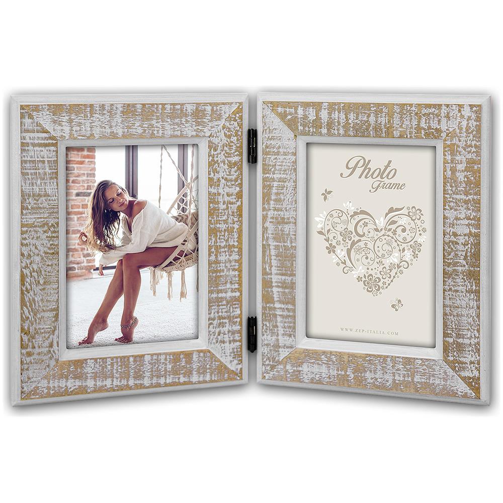 Levico 2Q 2x13x18 legno Portafoto WW3557 - Foto 1