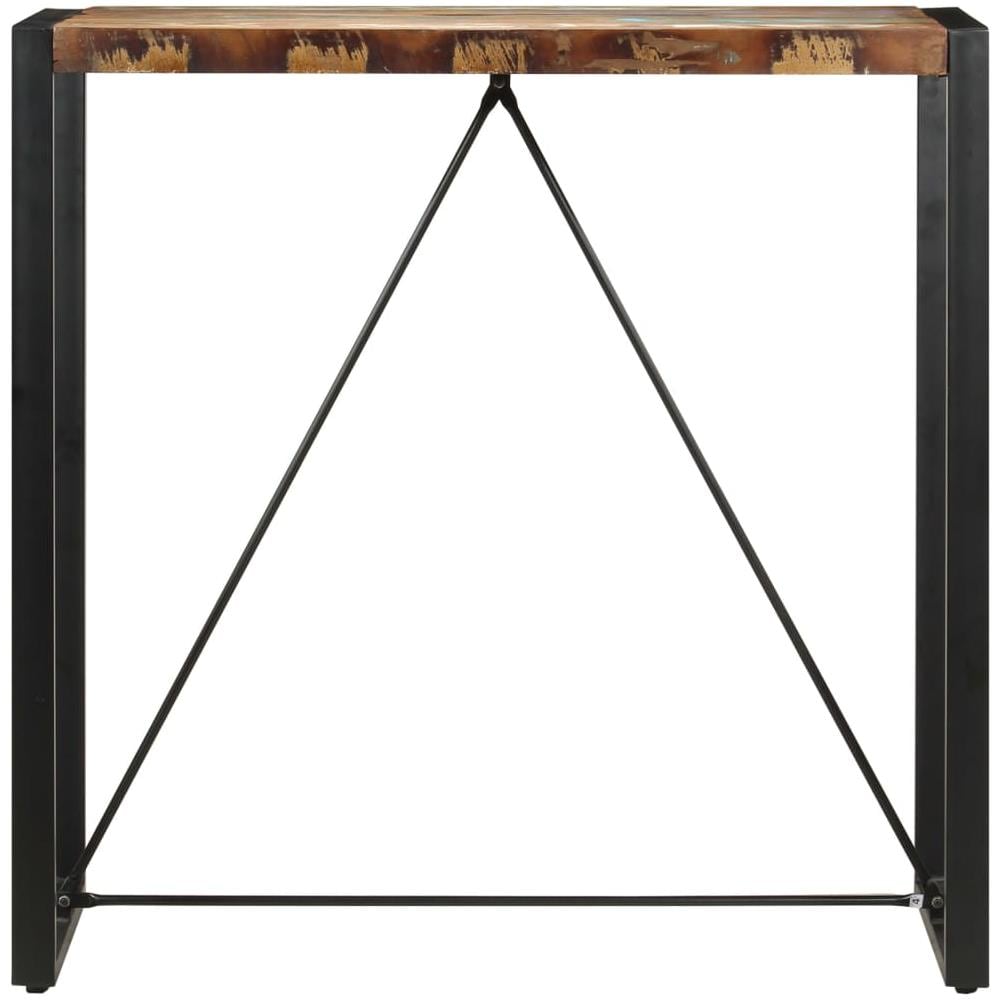 Tavolo Da Bar 110x60x110 Cm In Legno Massello Di Recupero - Foto 2