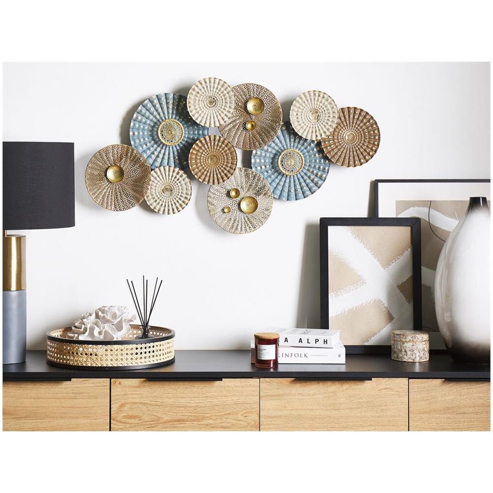 Decorazione Da Muro Blu E Beige Hassium - Foto 2