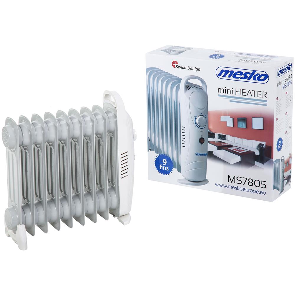 Ms 7805 Radiatore Ad Olio Elettrico, Stufa Elettrica, Termostato, 9 Elementi, Compatto 1000w - Foto 2
