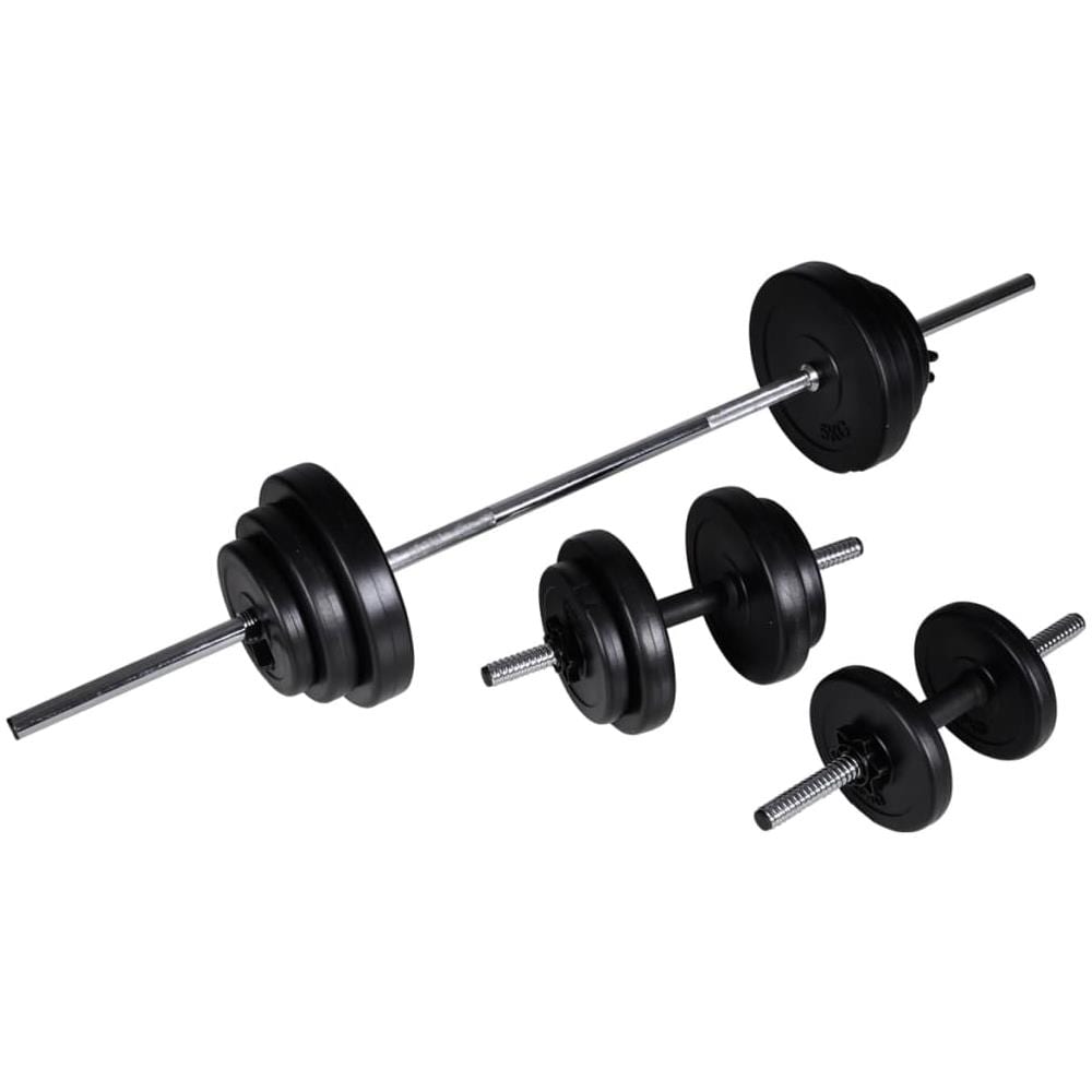 Panca Da Palestra Con Bilanciere E Set Di Manubri 30,5 Kg - Foto 11
