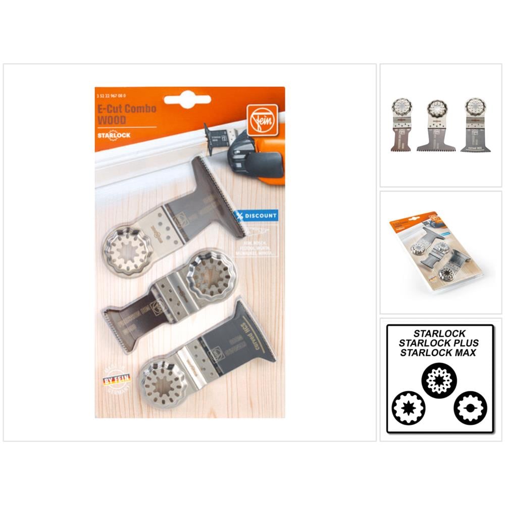 E-cut Combo Starlock Set Di Lame Da Taglio Per Legno - 3 Pz. (35222967080) - Foto 1