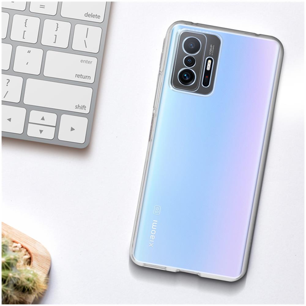 Cover Xiaomi 11t E 11t Pro Silicone Flessibile Extra-sottile Trasparente - Foto 5