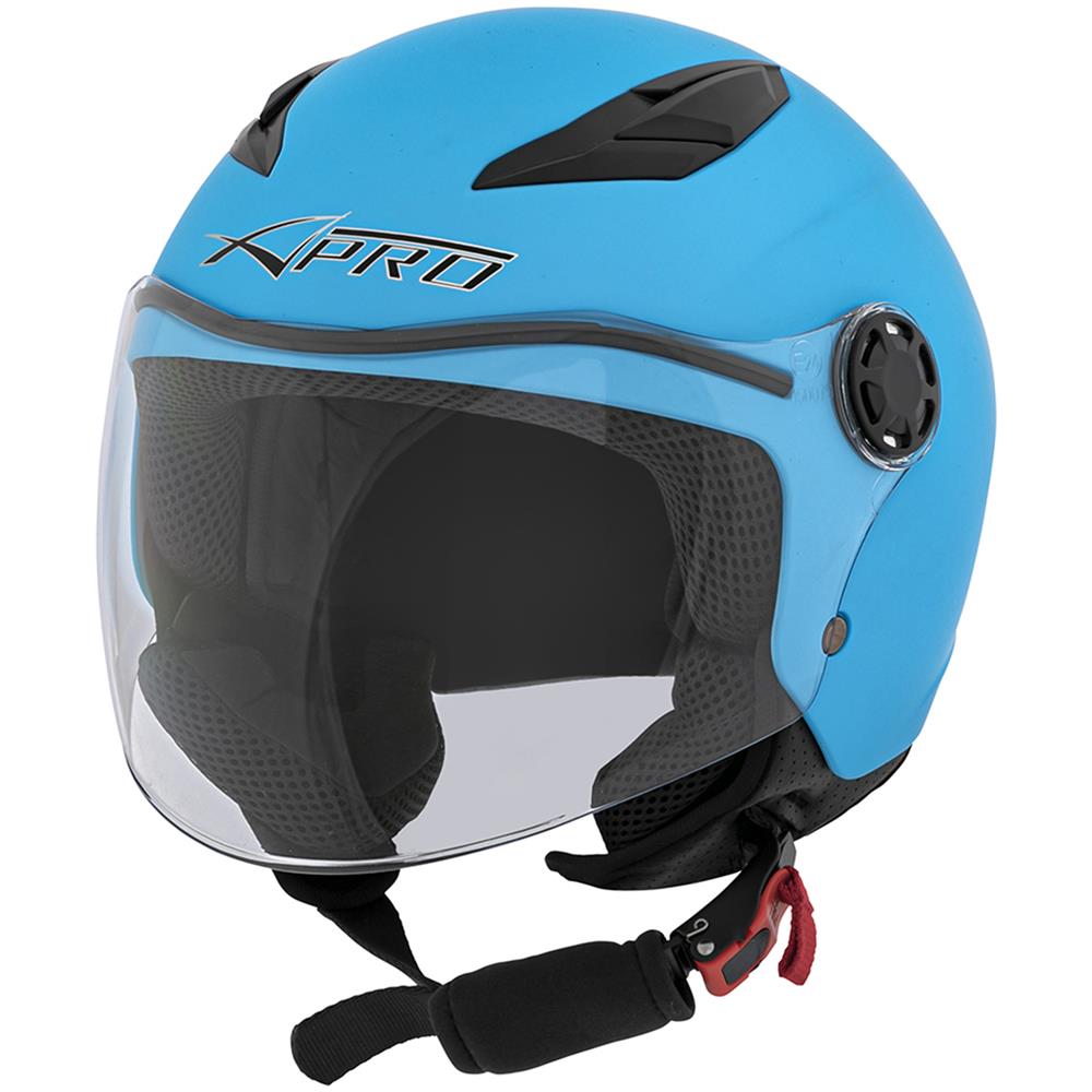 Casco Scooter Moto Bambino Ragazzo Protettivo Certificato Ece2205 Azzurro M - Foto 2