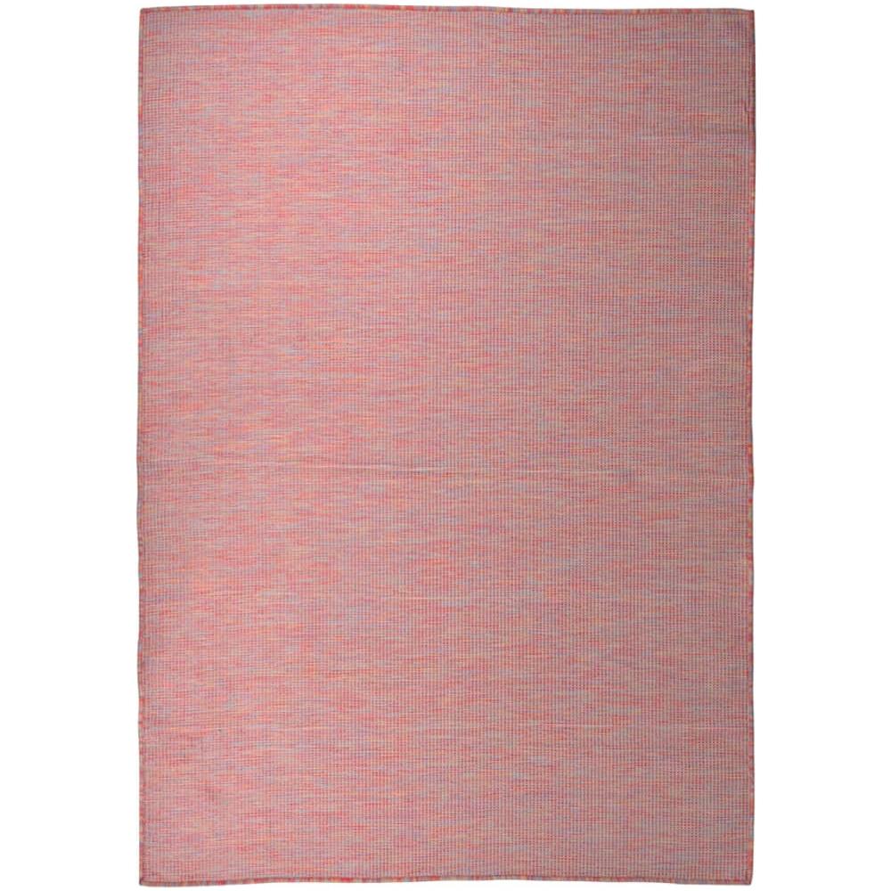 Tappeto Da Esterni A Tessitura Piatta 160x230 Cm Rosso - Foto 1