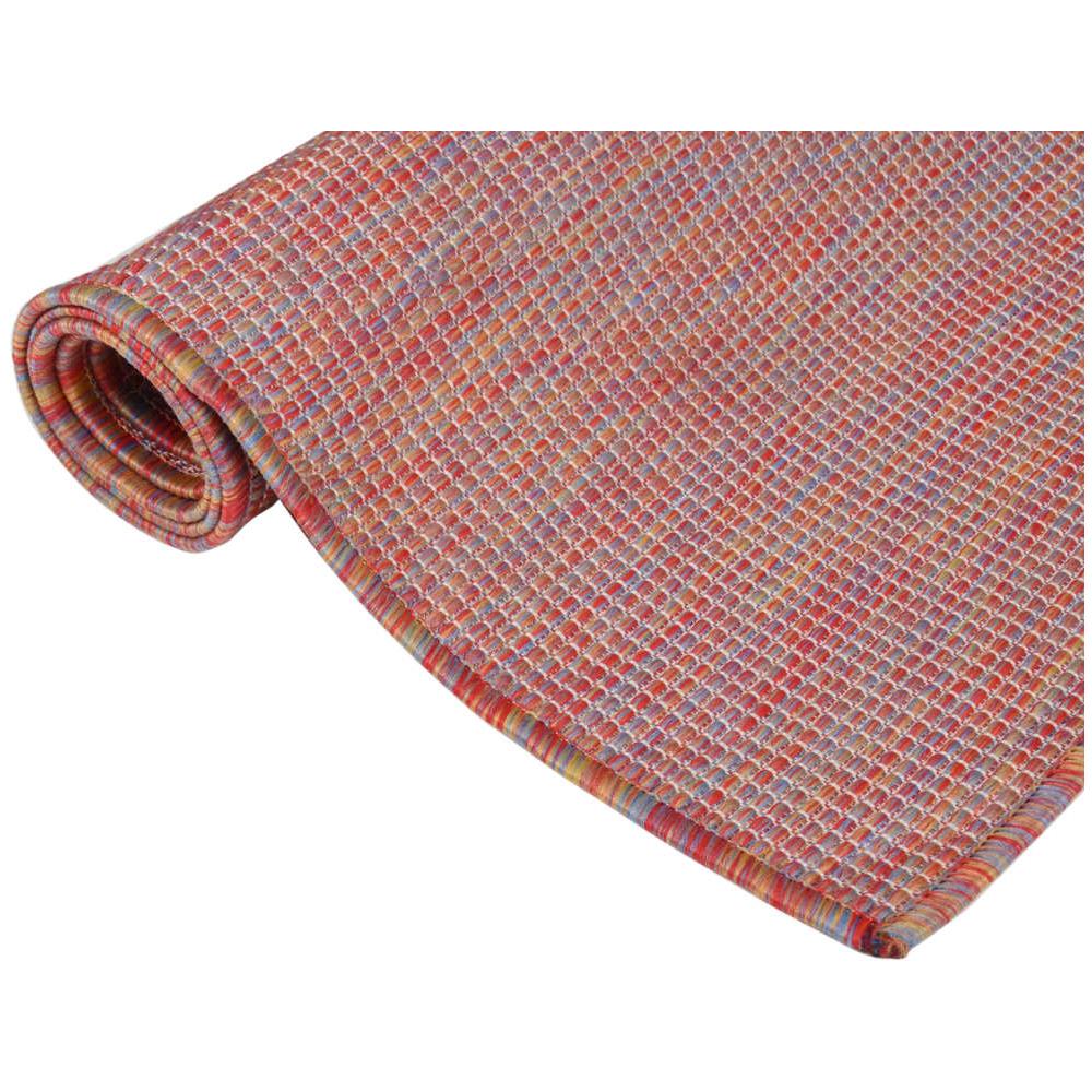 Tappeto Da Esterni A Tessitura Piatta 160x230 Cm Rosso - Foto 3